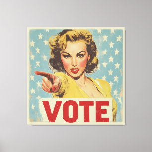 Patriotic Call to Action: Vote! Canvas Print