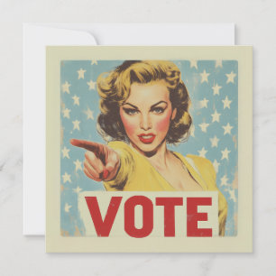 Patriotic Call to Action: Vote! Invitation