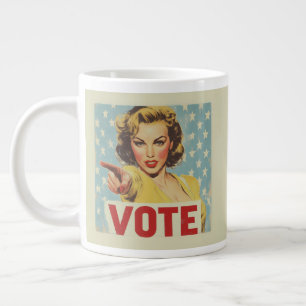 Patriotic Call to Action: Vote! Large Coffee Mug