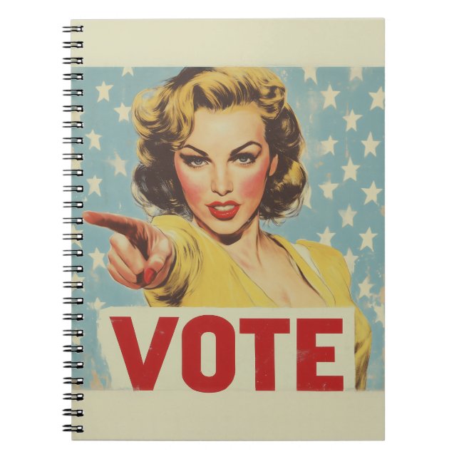 Patriotic Call to Action: Vote! Notebook (Front)
