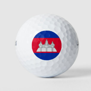 Patriotic Cambodia Flag Golf Balls