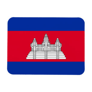 Patriotic Cambodia Flag Magnet