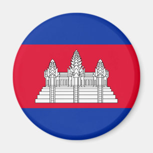 Patriotic Cambodia Flag Magnet