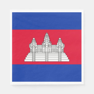 Patriotic Cambodia Flag Napkin