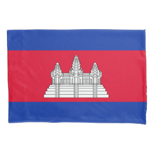 Patriotic Cambodia Flag Pillowcase
