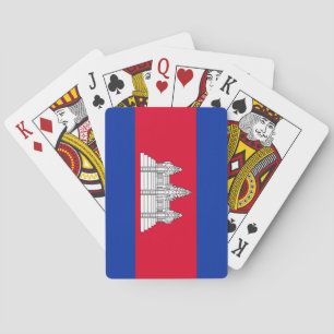 Patriotic Cambodia Flag Playing Cards