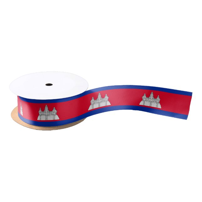 Patriotic Cambodia Flag Satin Ribbon (Spool)