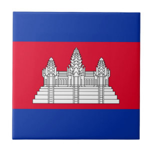 Patriotic Cambodia Flag Tile