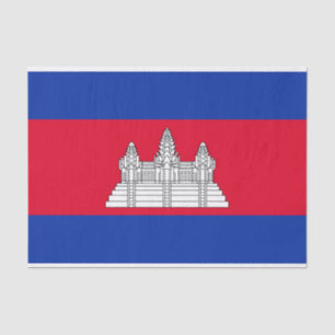 Patriotic Cambodia Flag Tissue Paper