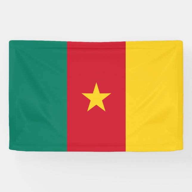 Patriotic Cameroon Flag Banner (Horizontal)