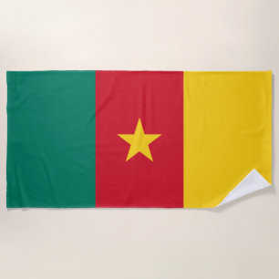 Patriotic Cameroon Flag Beach Towel