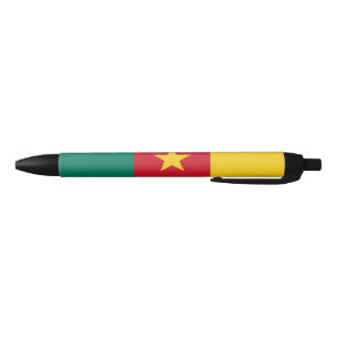 Patriotic Cameroon Flag Blue Ink Pen