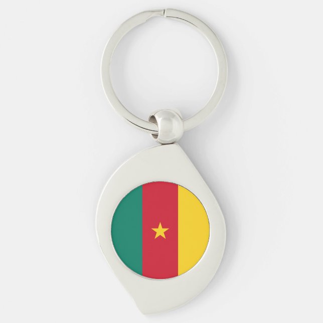 Patriotic Cameroon Flag Keychain (Front)