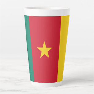 Patriotic Cameroon Flag Latte Mug