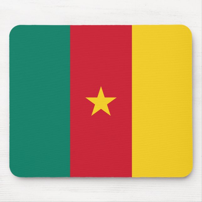 Patriotic Cameroon Flag Mouse Mat (Front)