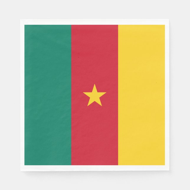 Patriotic Cameroon Flag Napkin (Front)