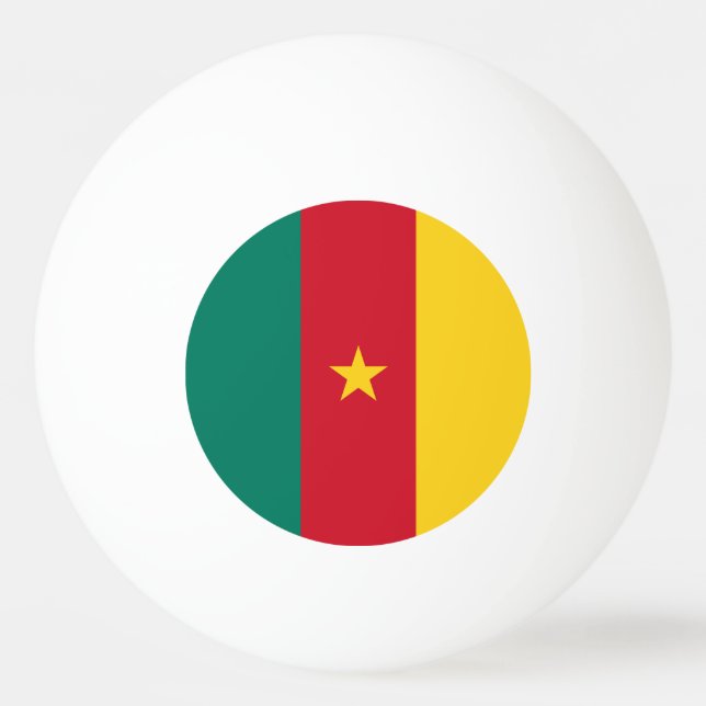 Patriotic Cameroon Flag Ping Pong Ball (Back)