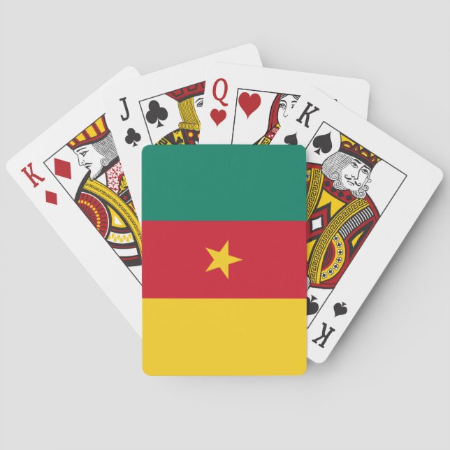 Patriotic Cameroon Flag Playing Cards (Back)