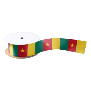 Patriotic Cameroon Flag Satin Ribbon