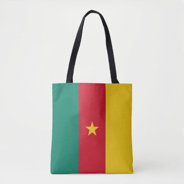 Patriotic Cameroon Flag Tote Bag (Front)