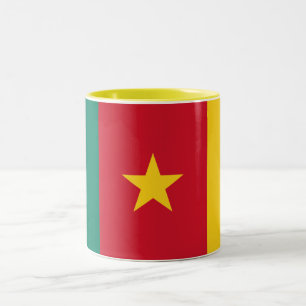 Patriotic Cameroon Flag Two-Tone Coffee Mug