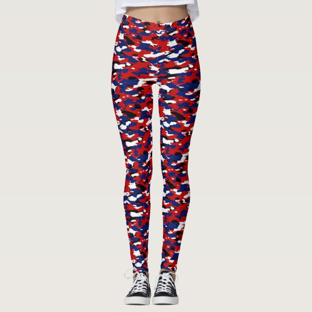 Patriotic Camo Leggings (Front)