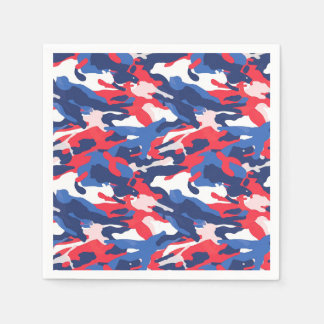 Patriotic Camo Red White Blue USA Freedom Napkin