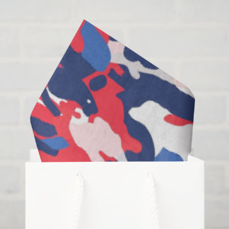 Patriotic Camo Red White Blue USA Freedom Tissue Paper