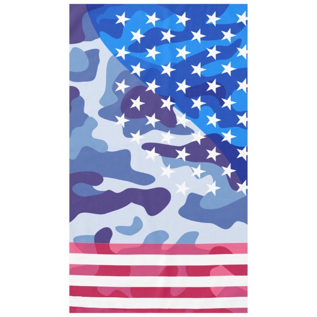 Patriotic camouflage pattern tablecloth (Front)