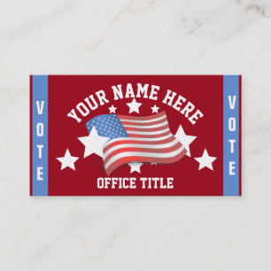 Patriotic Campaign Template Business Card