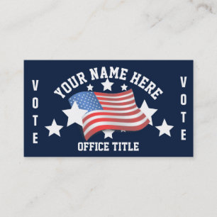 Patriotic Campaign Template Business Card