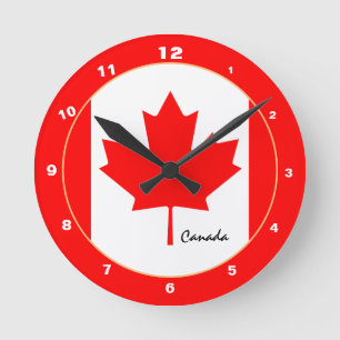 Patriotic Canada, Canadian Flag Home / design Round Clock