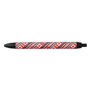 Patriotic Canada Flag Black Ink Pen