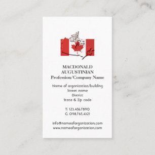 Patriotic   CANADA FLAG   Photo Business Card