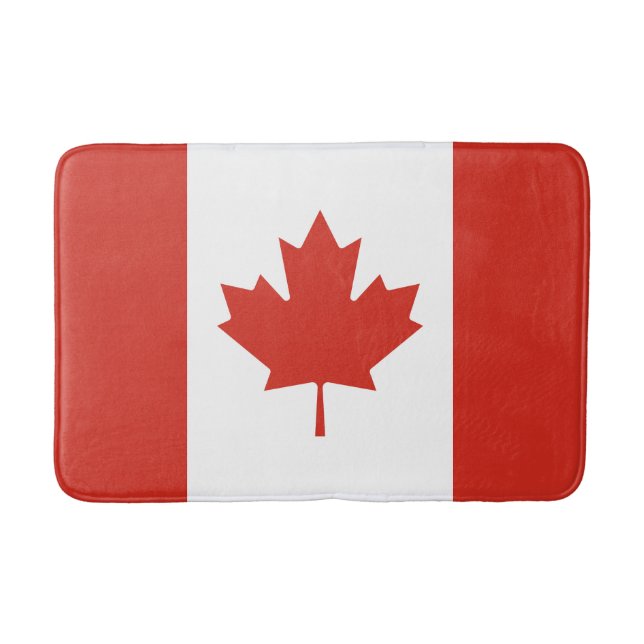 Patriotic Canadian Flag Bath Mat (Front)