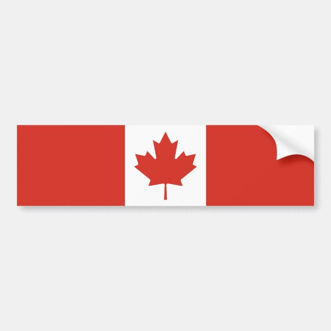 Patriotic Canadian Flag Bumper Sticker (Front)