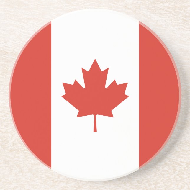 Patriotic Canadian Flag Coaster (Front)