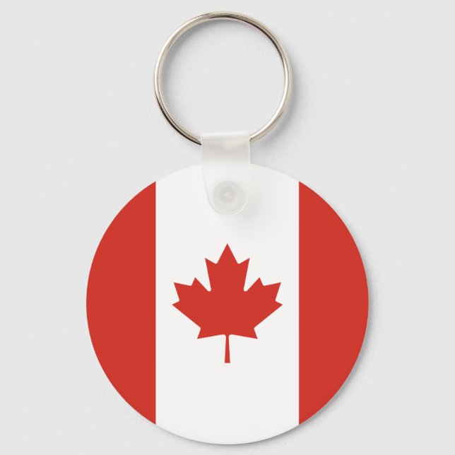Patriotic Canadian Flag Key Ring (Front)