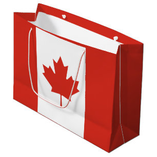 Patriotic Canadian Flag Large Gift Bag