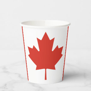 Patriotic Canadian Flag Paper Cups
