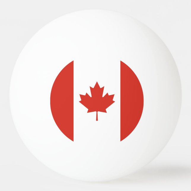 Patriotic Canadian Flag Ping Pong Ball (Back)