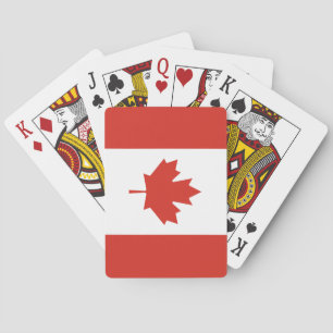 Patriotic Canadian Flag Playing Cards
