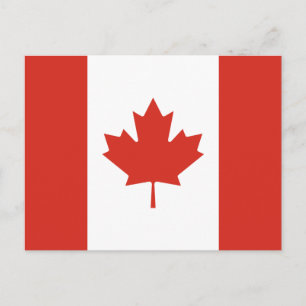 Patriotic Canadian Flag Postcard