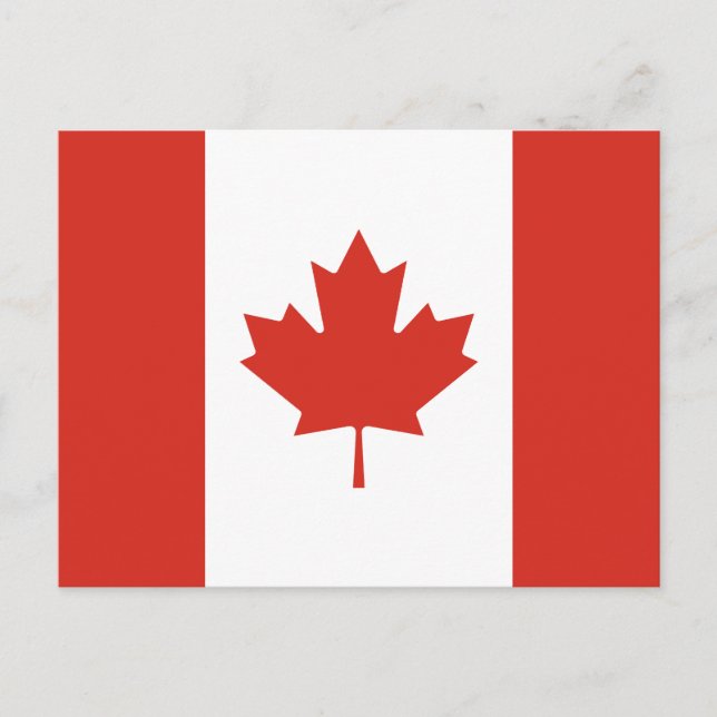 Patriotic Canadian Flag Postcard (Front)