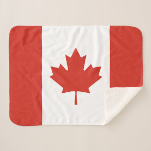Patriotic Canadian Flag Sherpa Blanket