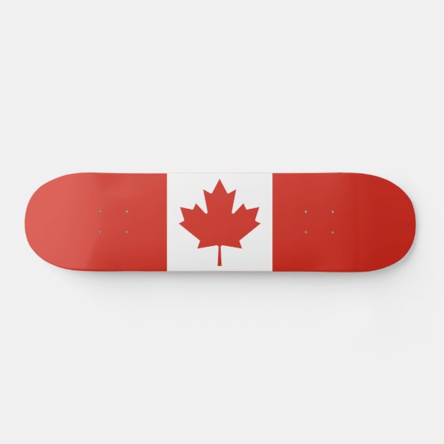 Patriotic Canadian Flag Skateboard (Horz)