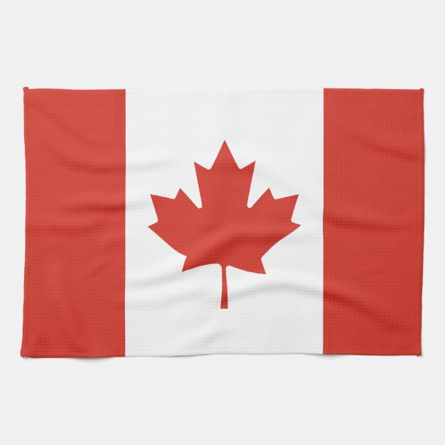 Patriotic Canadian Flag Tea Towel (Horizontal)