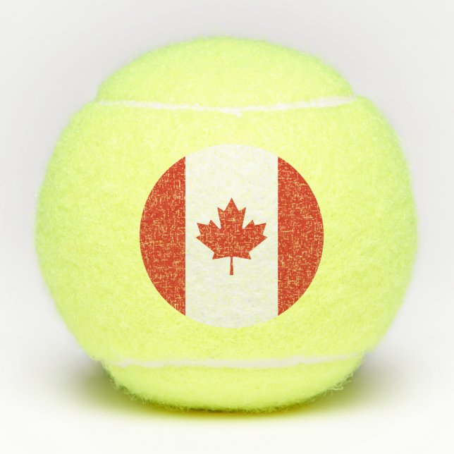 Patriotic Canadian Flag Tennis Balls (Front)