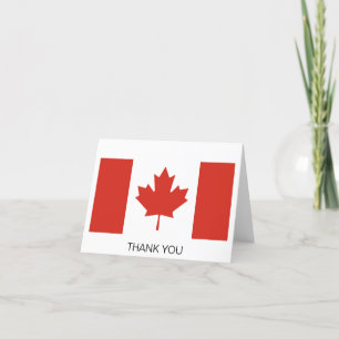 Patriotic Canadian Flag Thank You Card