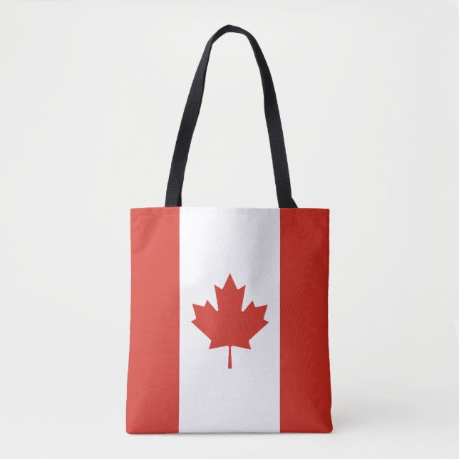 Patriotic Canadian Flag Tote Bag (Front)